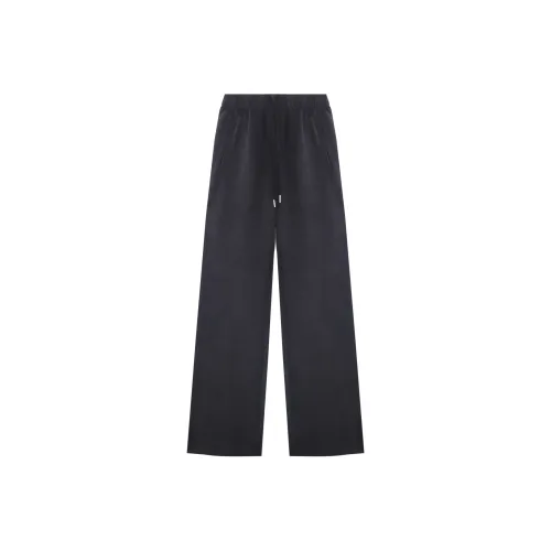 ERQD Выстиранный Черный Увеличенная Длина Унисекс Вязаные Спортивные Штаны