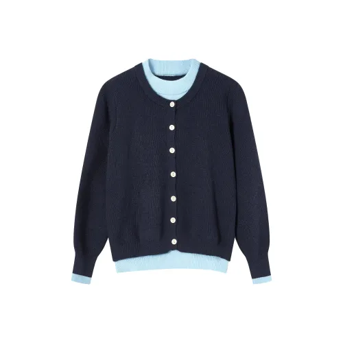 XUANSHU Темно-синий женский трикотаж