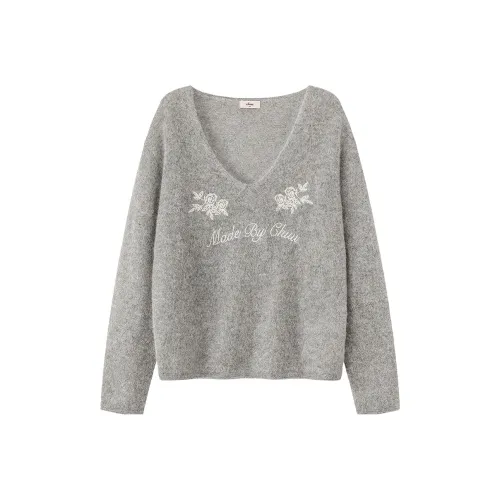 CHUU Светлый Фотиния Серый Женский Трикотаж