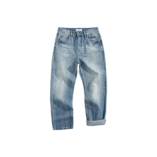 Lee Cooper Модный Осенний и Зимний Джинсы Мужской Handsome Выстиранный Синий