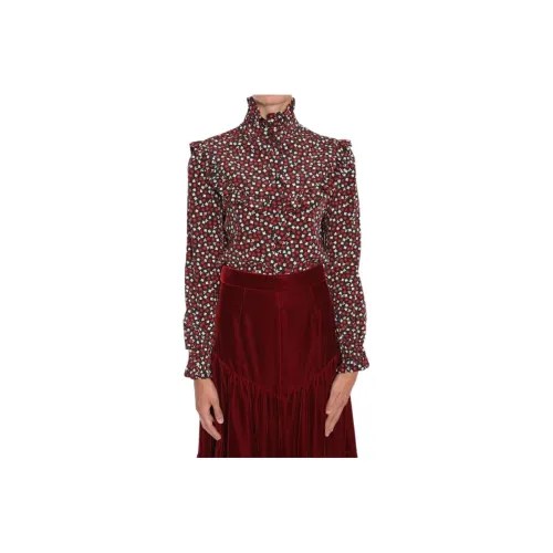 SAINT LAURENT Рубашка Женская Красная