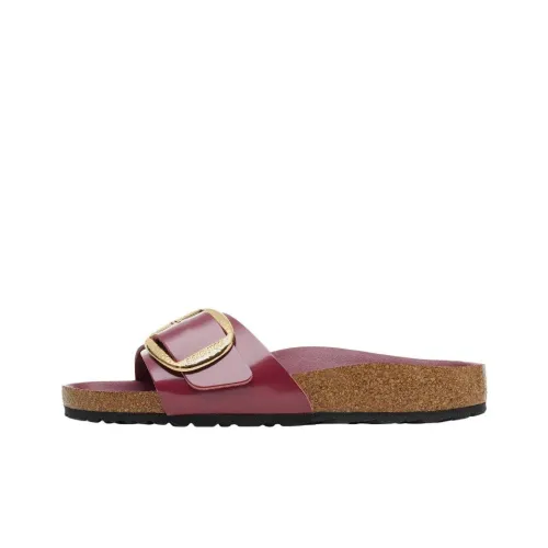 Birkenstock Madrid Big Buckle EVA Шлепанцы Женские Narrow Fit Бордовый
