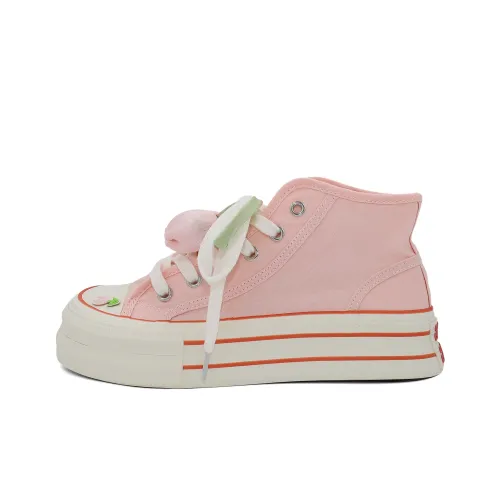 VNEWR Легкий и Износостойкий Высокий Топ Кеды Женские Розовые