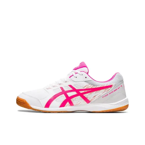 Asics Attack Hyperbeat 4 Устойчивые к истиранию Дышащие Низкие Кроссовки для тренировок Унисекс Белый Розовый