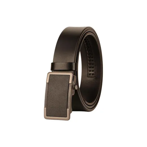 MH Ремни из крупнозернистой текстуры коровьей кожи мужские ширина 3,5 см