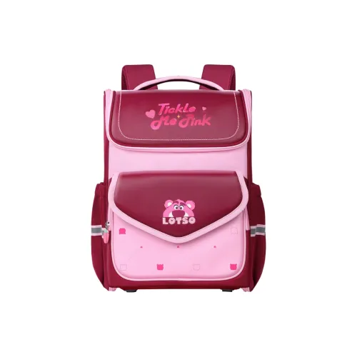 Disney Strawberry Bear Series ПУ (полиуретан) Двойной Плечевой Рюкзак Студенческий Рюкзак Стандартный Детский Розовый Снежный Синий