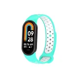 [White Blue] Двухцветный силиконовый дышащий ремешок