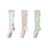 [3 упаковки/Ночные Светоотражающие Спортивные носки] Белый + Розовый + Светло-зеленый