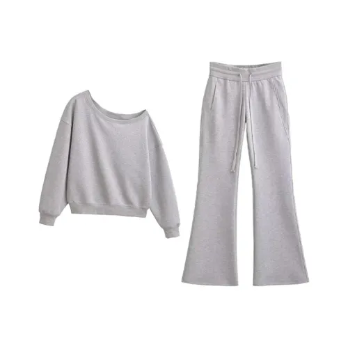 MARIE·COCO Серый топ + штаны женский повседневный костюм