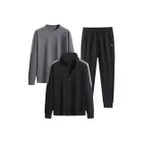 С капюшоном, трехкомпонентный комплект, черный с серым бандо