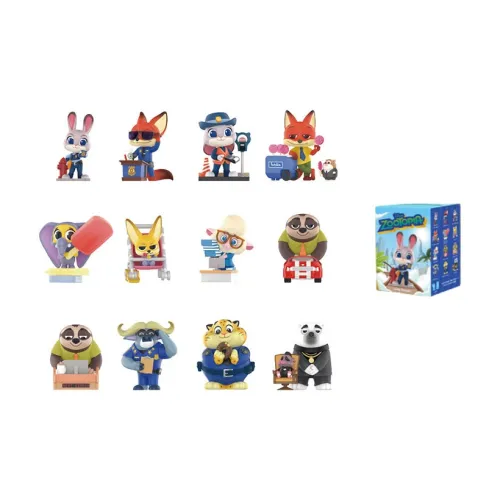 POP MART Zootopia Characters Зверополис Слепые коробки Один Mystery Коробка Целая коробка 12 шт