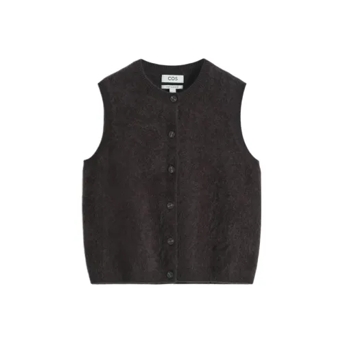 COS Темно-коричневые женские топы без рукавов