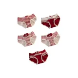 [5 Штук] Красная клетка + Красный бант + Двойной бант на нагруднике + Кружевной бант