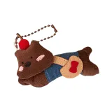 Кофейный плюшевый щенок, украшение