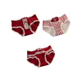 [3 упаковки] Двойной бант кружево + нагрудник с двойным бантом + кружевной бант