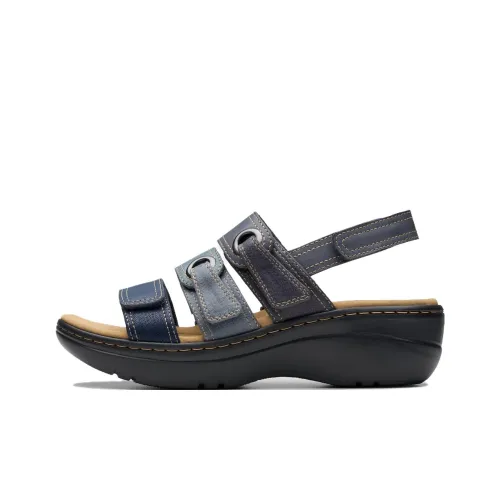 Clarks Merliah2 Bali Темно-синий Combi One Ремень Сандалии Женские Синий