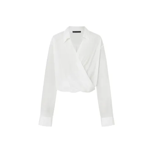 MO CO Натуральный Белый Женские Рубашки