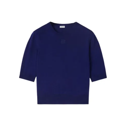 LOEWE FW22 Slim Fit Свитер Женский Морской Синий
