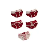 [5 Штук] Красный бант 2 + кружевной бант + двойной бант + кружевной бант + нагрудник с двойным бантом