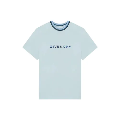 Givenchy Josh Smith Collaboration Collection T-Shirt Женская Светло-Синяя