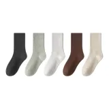 (100% cotton/Тонкий) Темно-серый 1/Светло-серый 1/Белый 1/Кофейный 1/Хаки 1