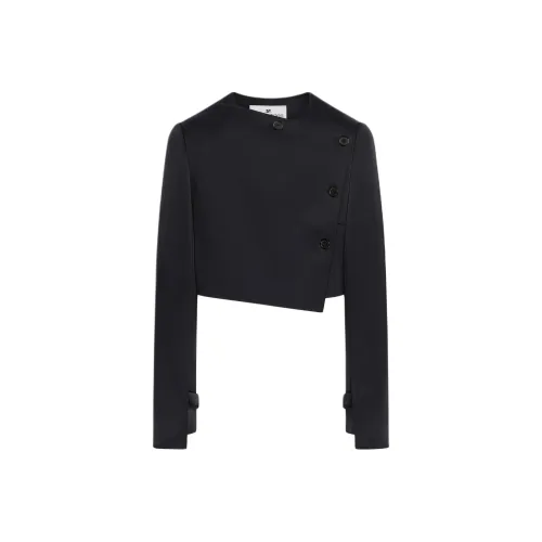 COURREGES FW25 OBLIQUE SATIN TAILORED JACKET Куртки Пальто Женские