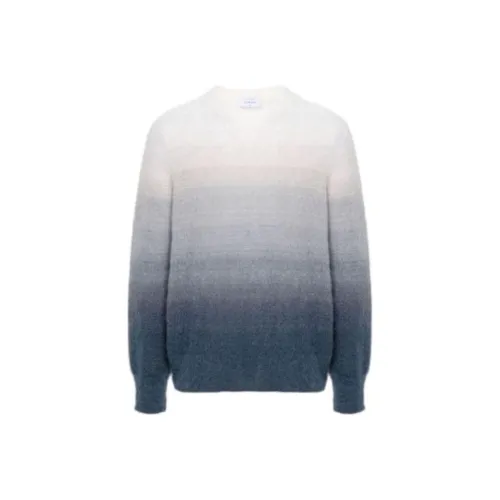 OFF Белый Свитер Стандартный Мужской Средний Серый