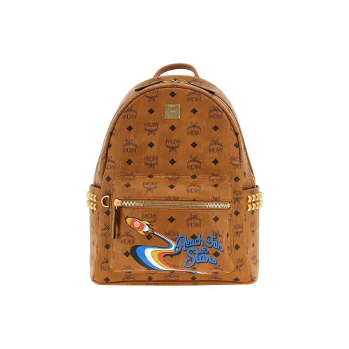 MCM STARK Полиуретан Рюкзак Унисекс Коричневый