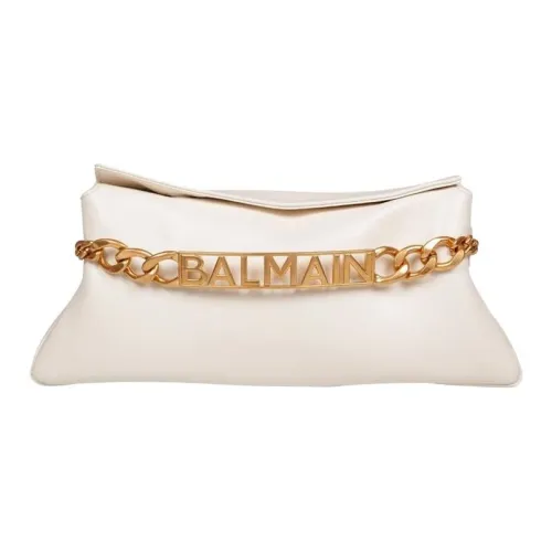 BALMAIN 1945 Телячья кожа Клатч Женский Бежевый