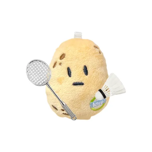 FULUOKANG Милый Исцеление Любовь Играющий Бадминтон Картофельная Кукла Плюшевый Брелок 10 см Высота
