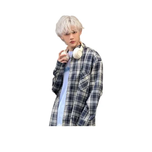 PODGORNOI Темно-синие мужские рубашки