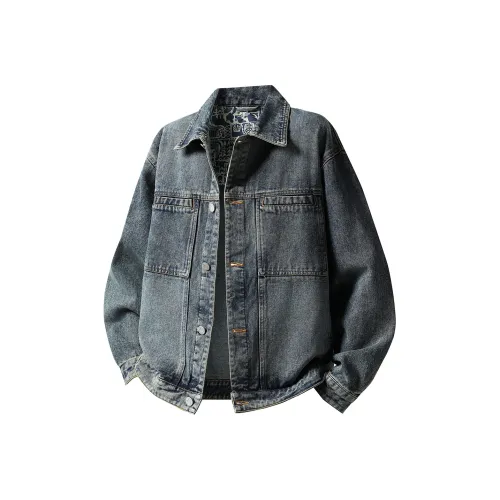 RIEZU Темно-синие мужские куртки