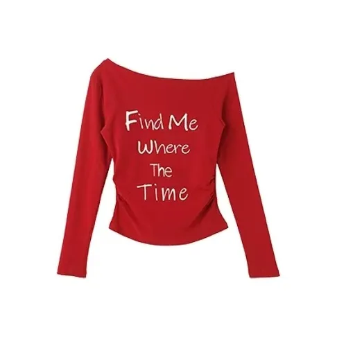 PLAY BUSH Красный Женские T-рубашки