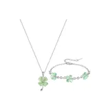 Счастливый Зеленый Комплект (Браслет + Ожерелье)