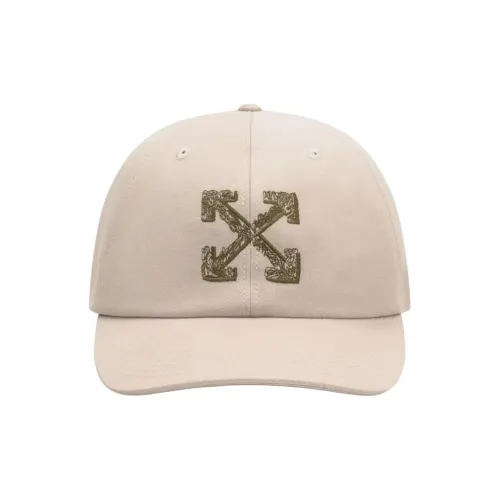 Off Белые хлопковые кепки Мужской Экрю