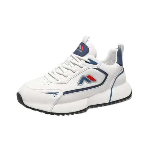 KOLUMB Дышащий Легкий Увеличивающий Высоту Низкий Топ Повседневная Обувь Мужская Белый Синий