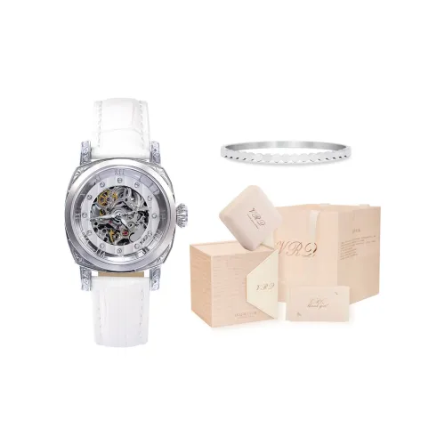 VRQ Athena Часы Автоматический Механический Механизм Натуральная Кожа Ремешок Часы Женские Часы С Диалем-Скелет