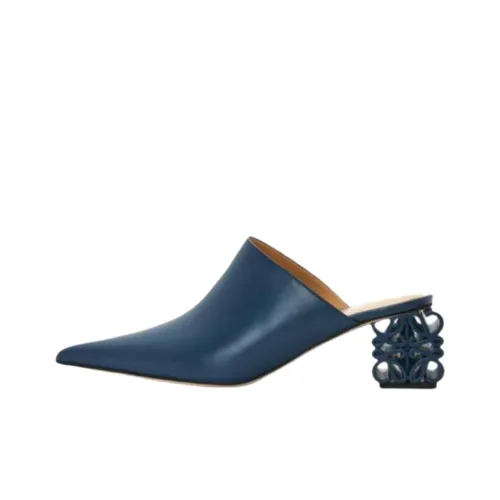 LOEWE Нет Особенный Эффект Домашние тапочки 6 см Женские Синий