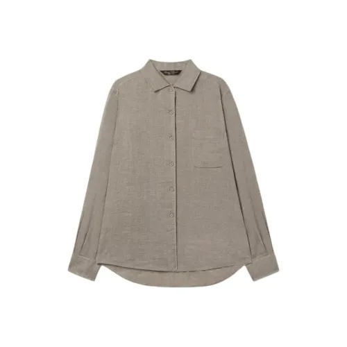 ROMI STUDIO 2025 Осенний Рубашка Унисекс Женская Хаки