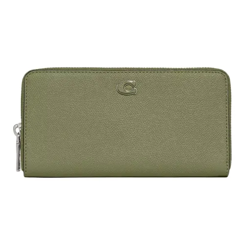 COACH Аккордеонный кошелек Покрытие Холст Кожа Мужской Лесной мох