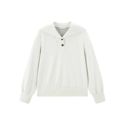 PEACEBIRD Мягкий Белый Женский Свитшот