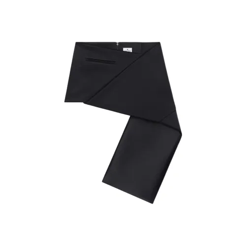 COURREGES FW25 FOLDED SATIN Mini Skirt Повседневные короткие юбки Женские