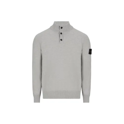STONE ISLAND Серые Мужские Свитера