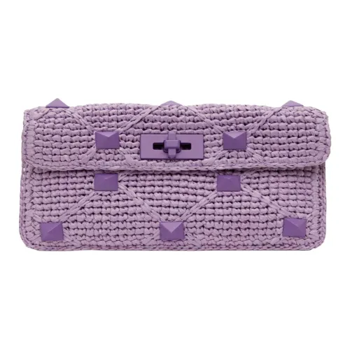 Valentino Кожа Клатч Маленький Женский Фиолетовый