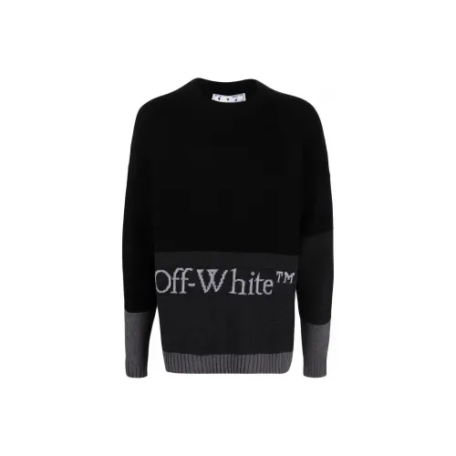 Off Белый FW21 Свитер Мужской Черный