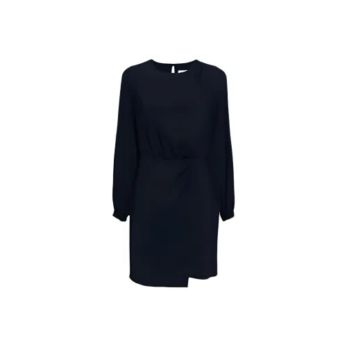 Veronica Beard SS24 Длинное платье с длинными рукавами женское морской синий