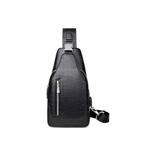 VIHUS Сумка через плечо из натуральной коровьей кожи стандартная мужская черная