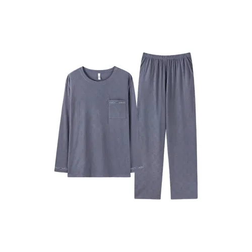 Qin Jing Бирюзовый Набор в Подарочной Коробке Мужские Пижамные Комплекты