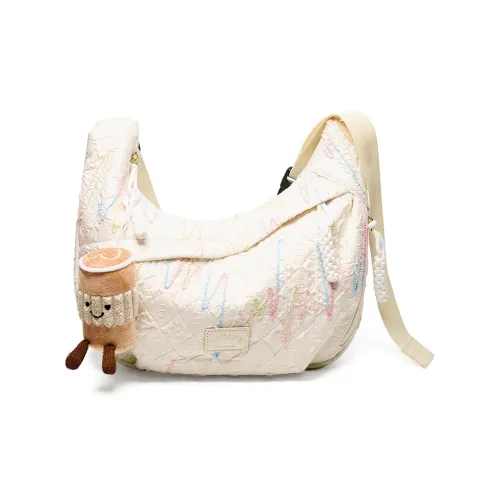 AOKANG Ткань Пельмени Сумка Сумка через плечо Сумка для ноутбука Женская Экрю Классический Черный