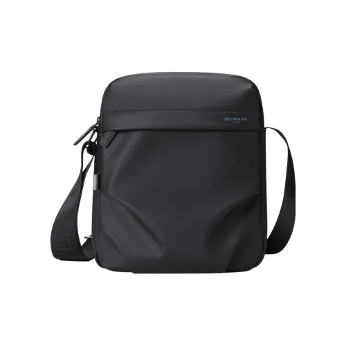 SEPTWOLVES Холст Сумка через плечо Стандартная Мужская Черная